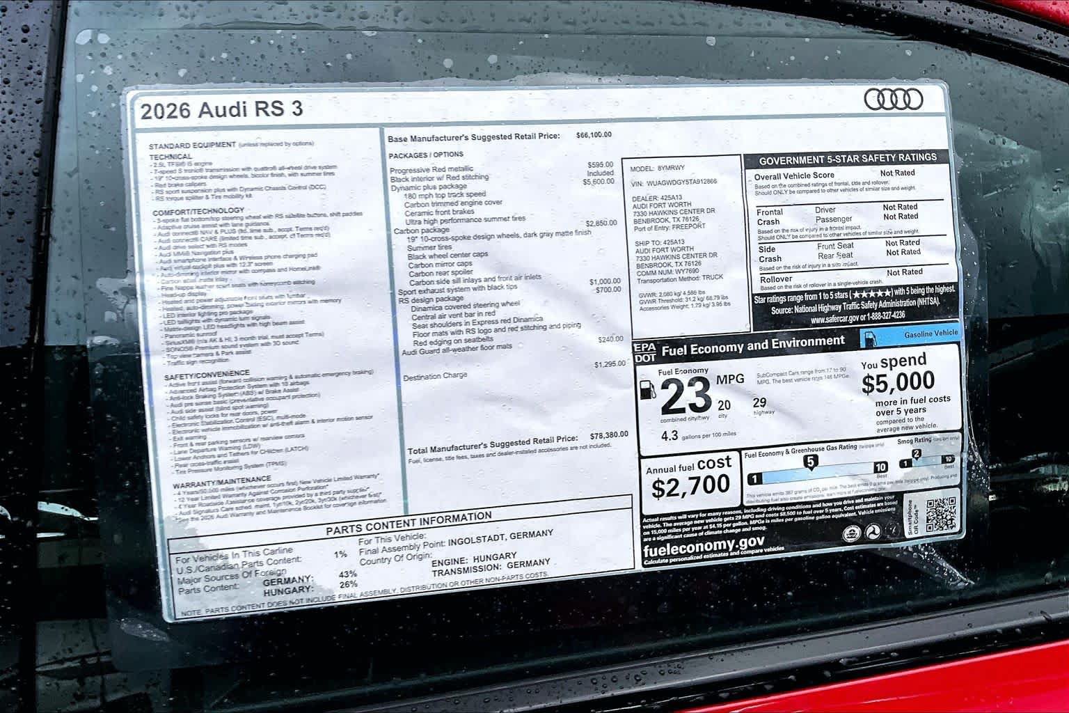 New 2026 Audi RS 3 AWD/4WD image 16