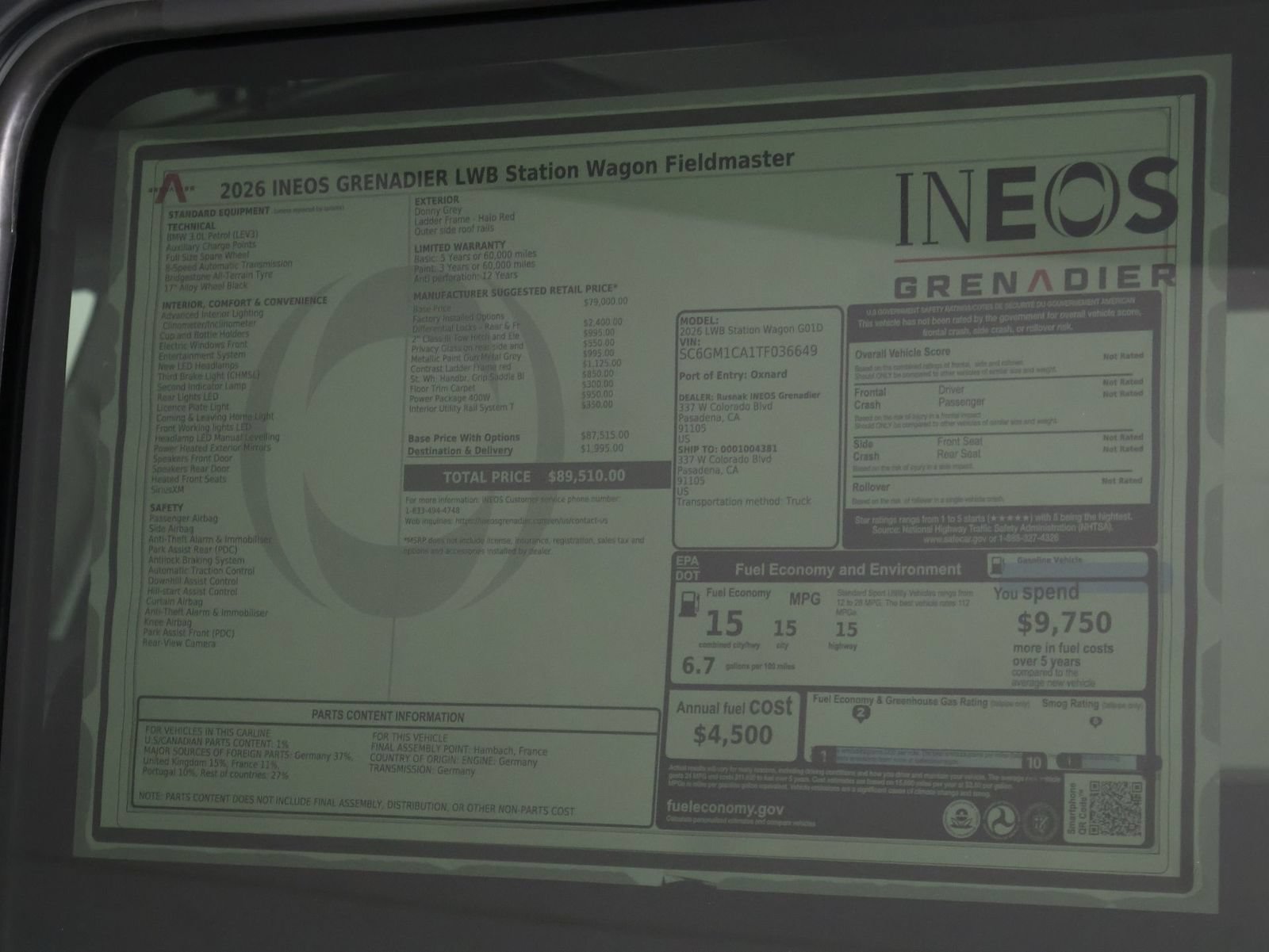 New 2026 INEOS Grenadier Station Wagon AWD/4WD image 23