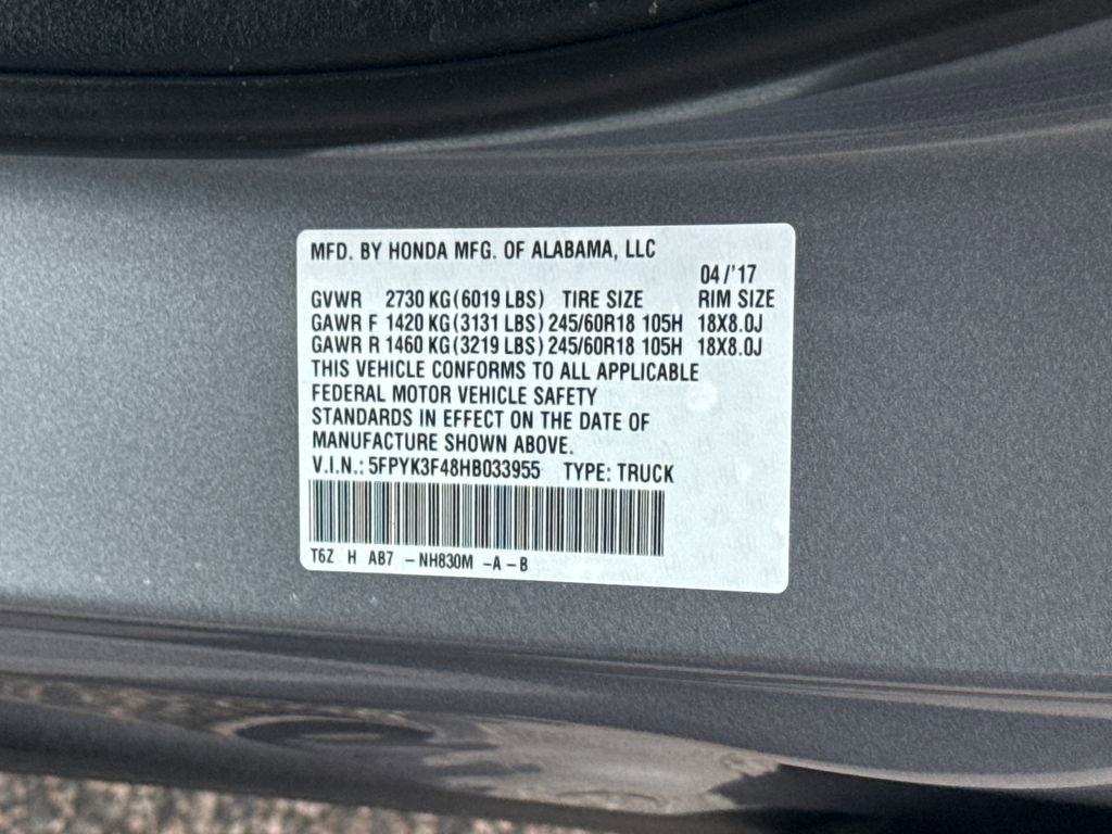 Used 2017 Honda Ridgeline RTS image 43