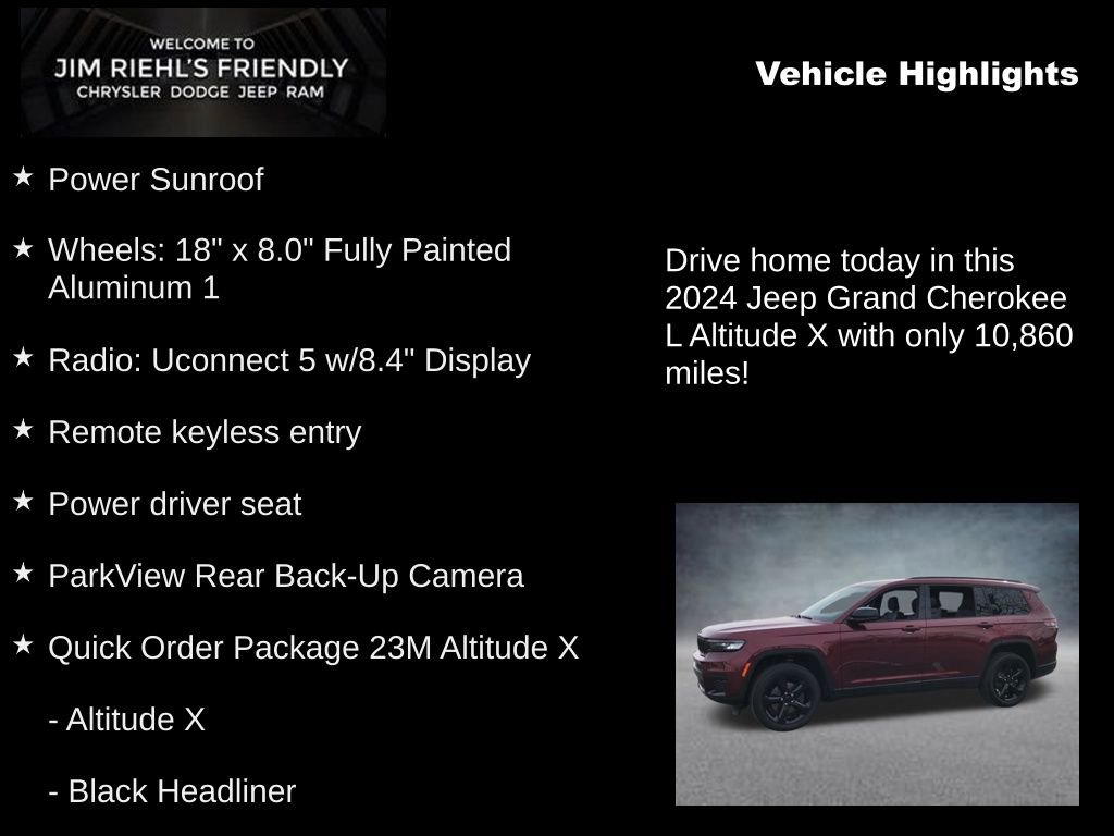 Certified 2024 Jeep Grand Cherokee L Altitude image 5