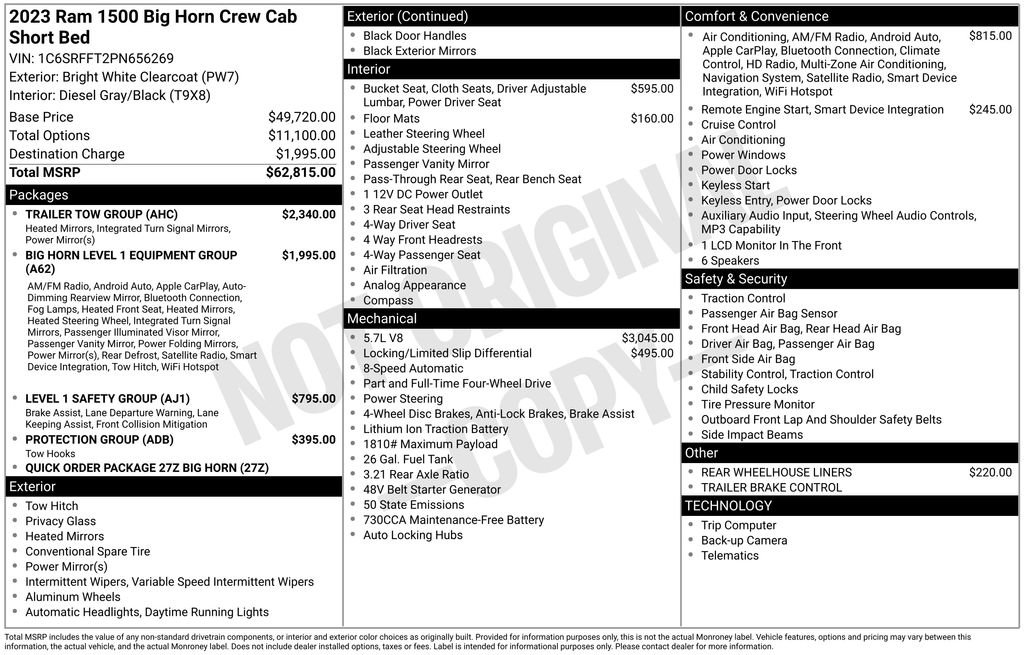Used 2023 RAM 1500 Big Horn w/ Trailer Tow Group image 52