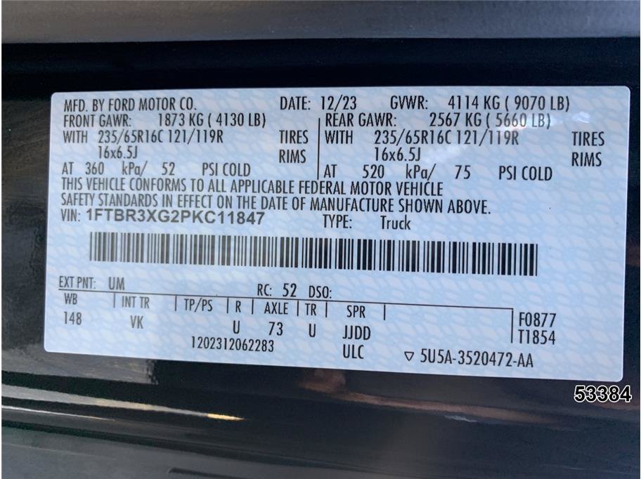 Used 2023 Ford Transit 250 148 High Roof Extended w/ Load Area Protection Package RWD image 19