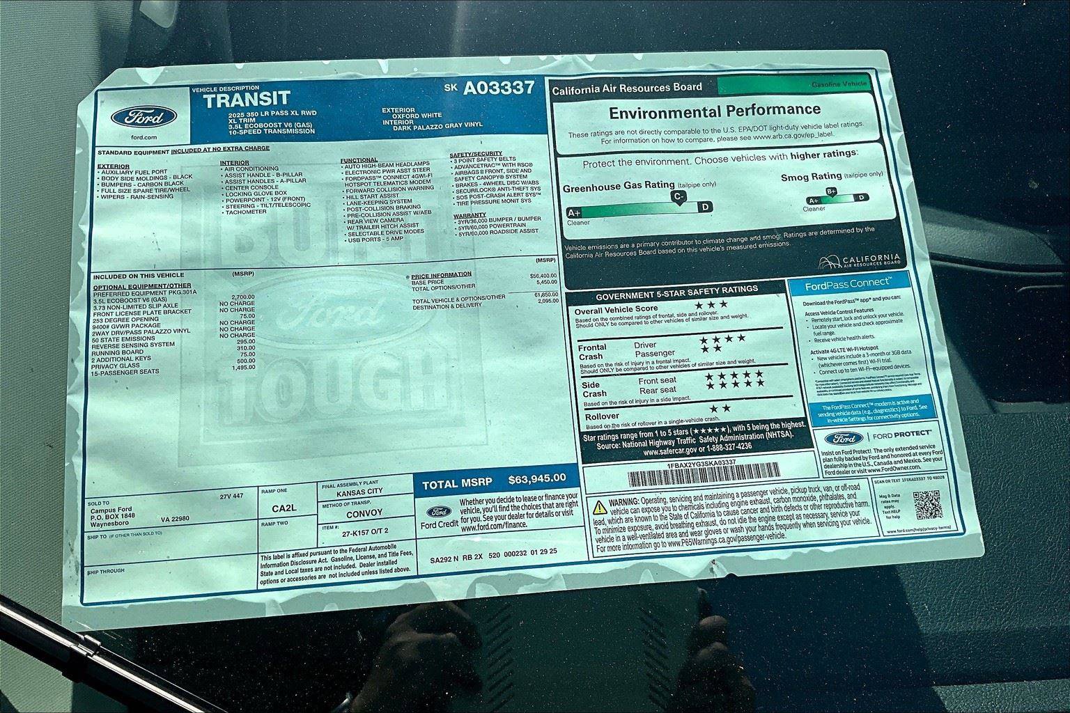 New 2025 Ford Transit 350 XL RWD image 14