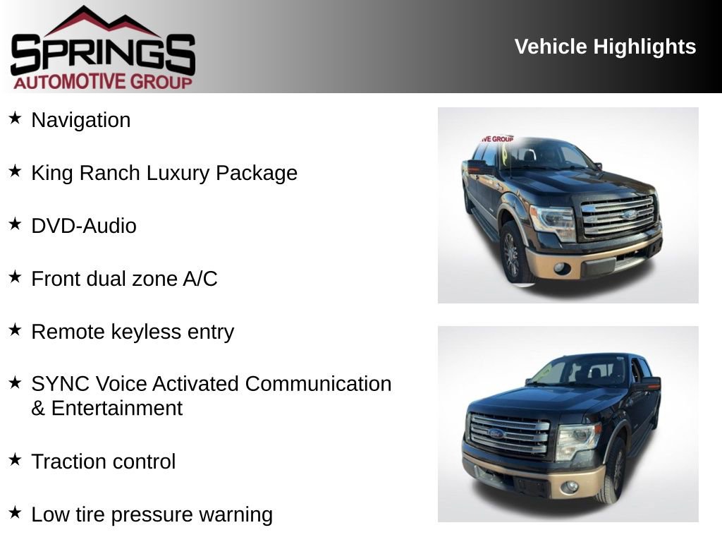 Used 2014 Ford F150 King Ranch w/ King Ranch Luxury Package image 2