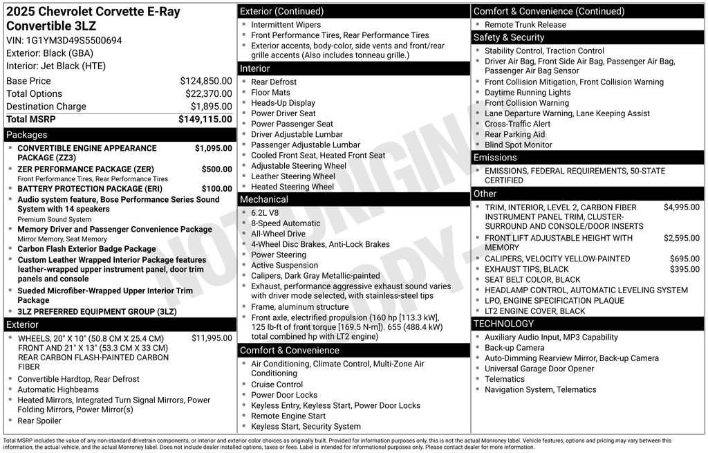 New 2025 Chevrolet Corvette E-Ray image 18