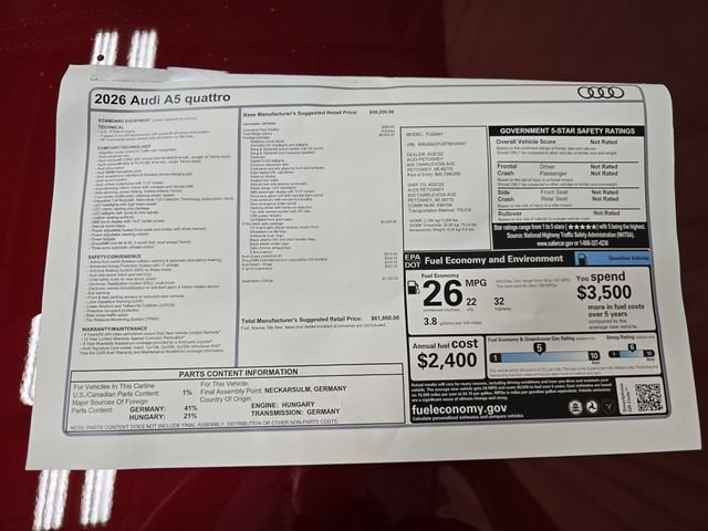 New 2026 Audi A5 2.0T Prestige AWD/4WD image 39