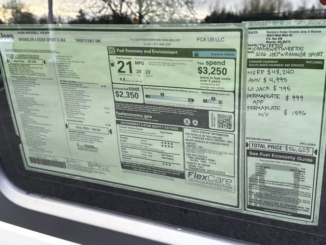 New 2026 Jeep Wrangler Sport S image 30