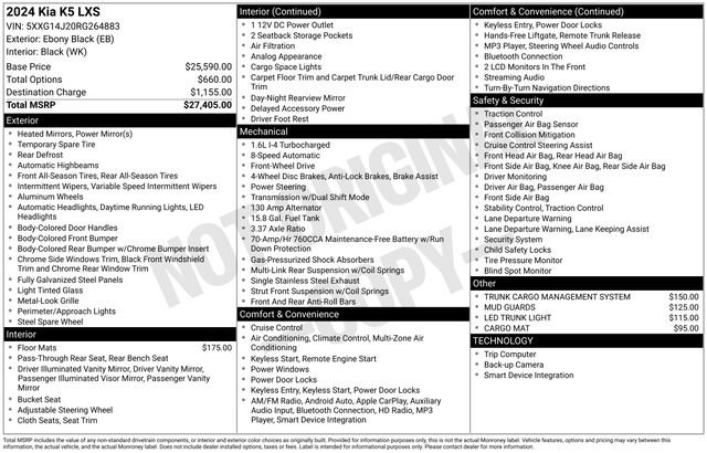 Certified 2024 Kia K5 LXS image 33