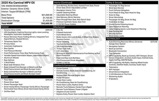 Certified 2025 Kia Carnival EX image 19