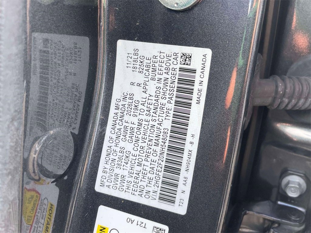 Certified 2022 Honda Civic LX image 16