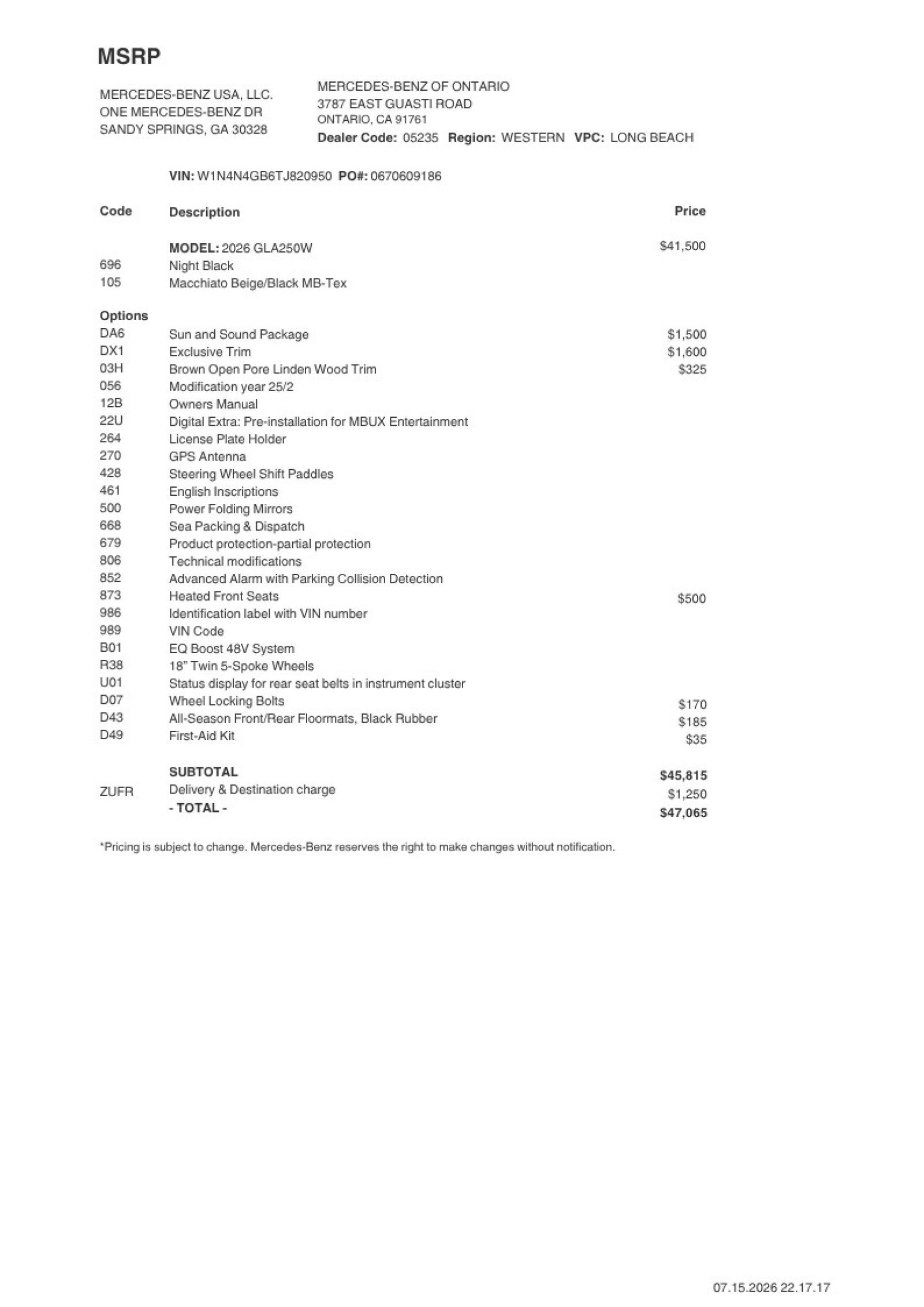 Certified 2026 Mercedes-Benz GLA 250 image 2
