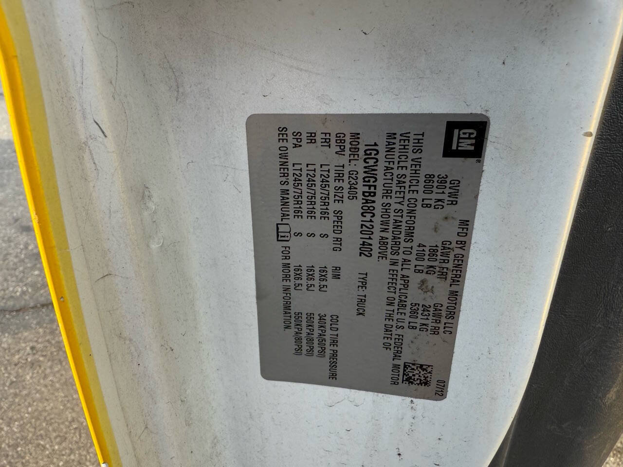 Used 2012 Chevrolet Express 2500 RWD image 6