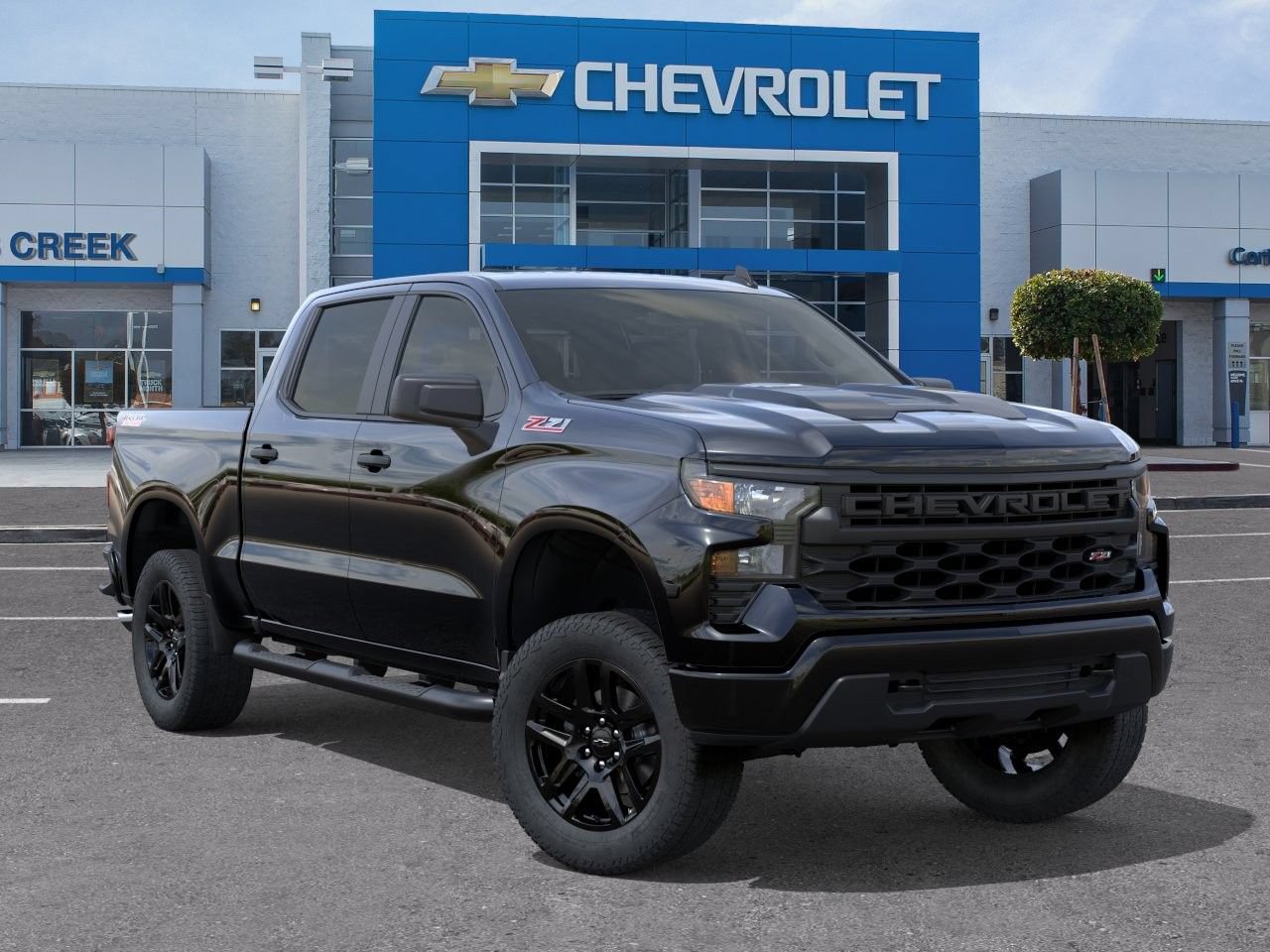 New 2026 Chevrolet Silverado 1500 Custom Trail Boss w/ Turbomax Blackout Package AWD/4WD image 1
