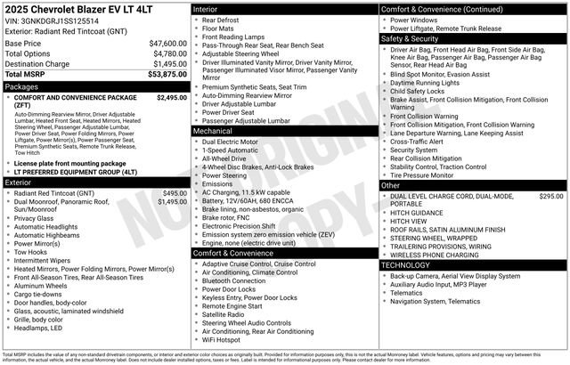New 2025 Chevrolet Blazer EV LT AWD/4WD image 26