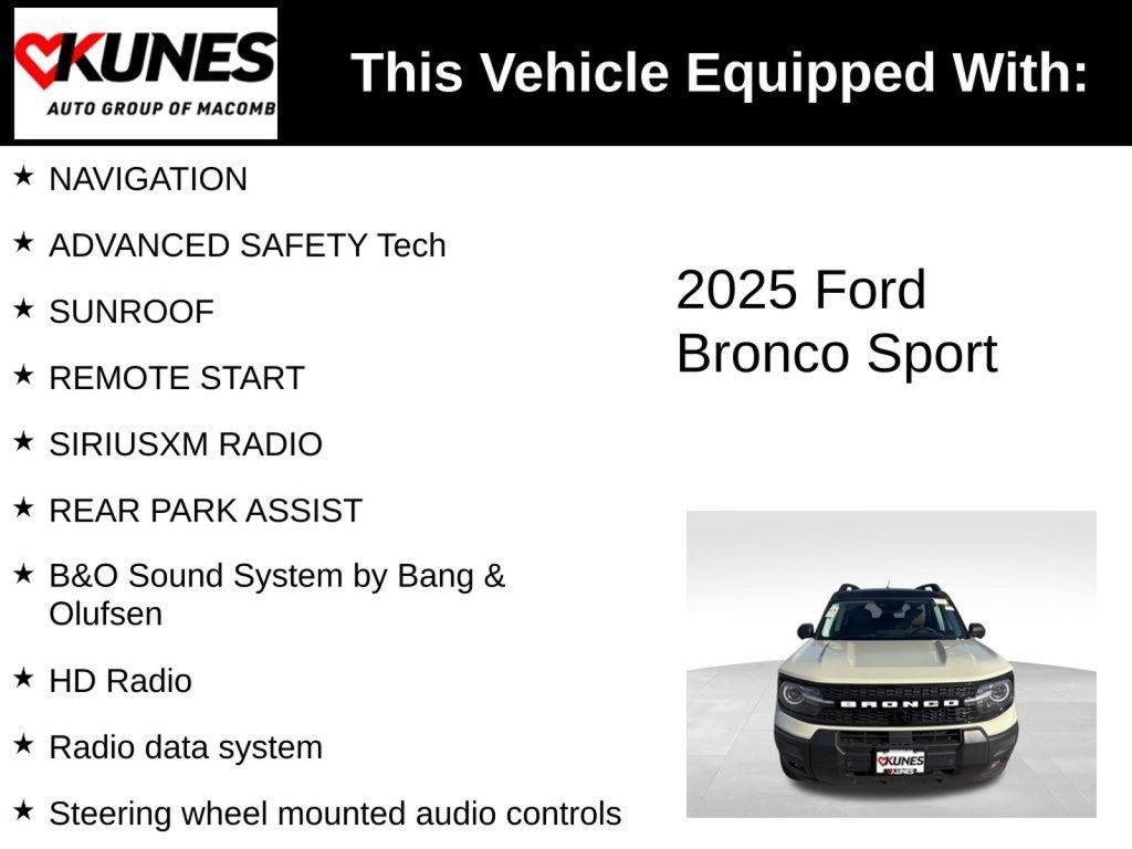 Used 2025 Ford Bronco Sport Outer Banks w/ Outer Banks Tech Package+ AWD/4WD image 5