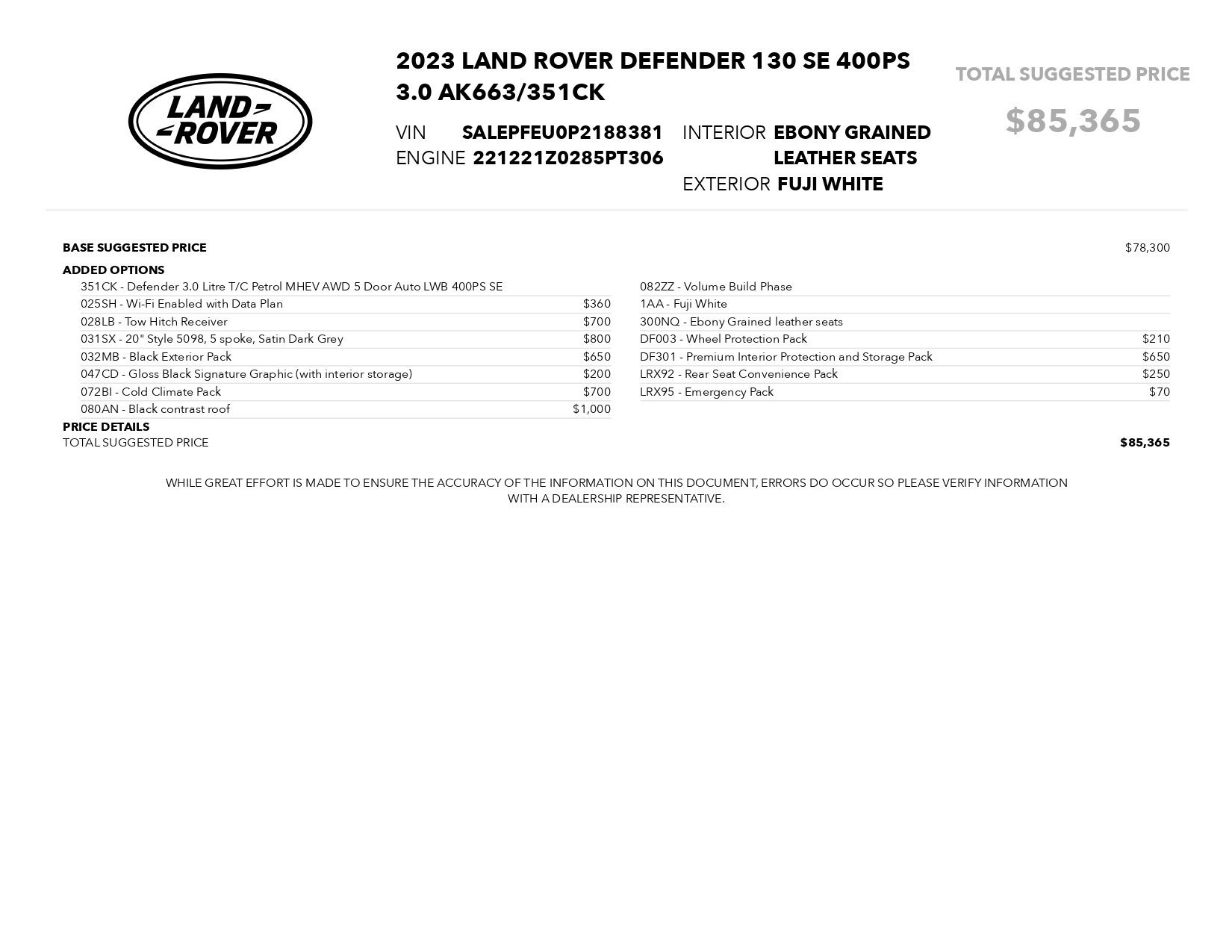 Used 2023 Land Rover Defender 130 SE image 91