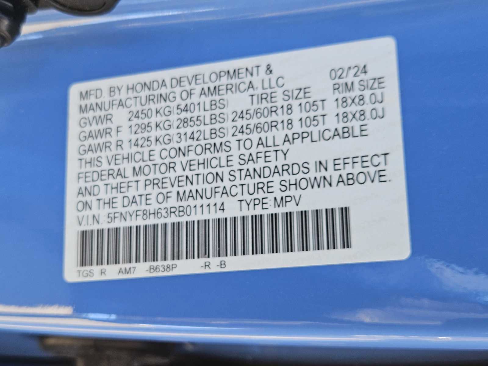 Certified 2024 Honda Passport TrailSport image 33