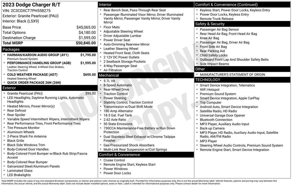 Certified 2023 Dodge Charger R/T w/ Harman/Kardon Audio Group RWD image 41