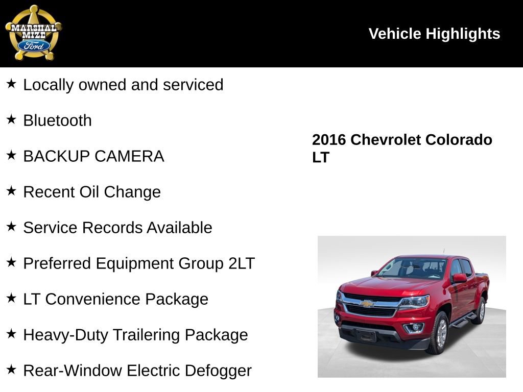 Used 2016 Chevrolet Colorado LT w/ LT Convenience Package image 2
