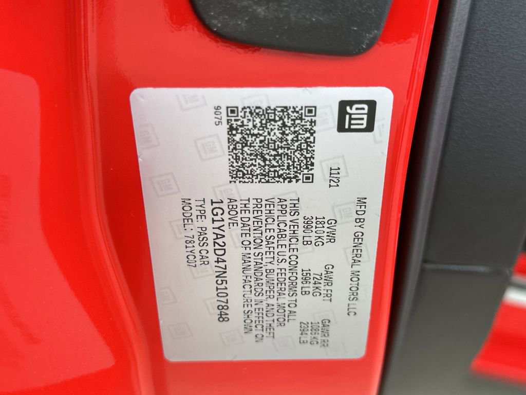 Used 2022 Chevrolet Corvette Stingray Coupe w/ 1LT RWD image 32