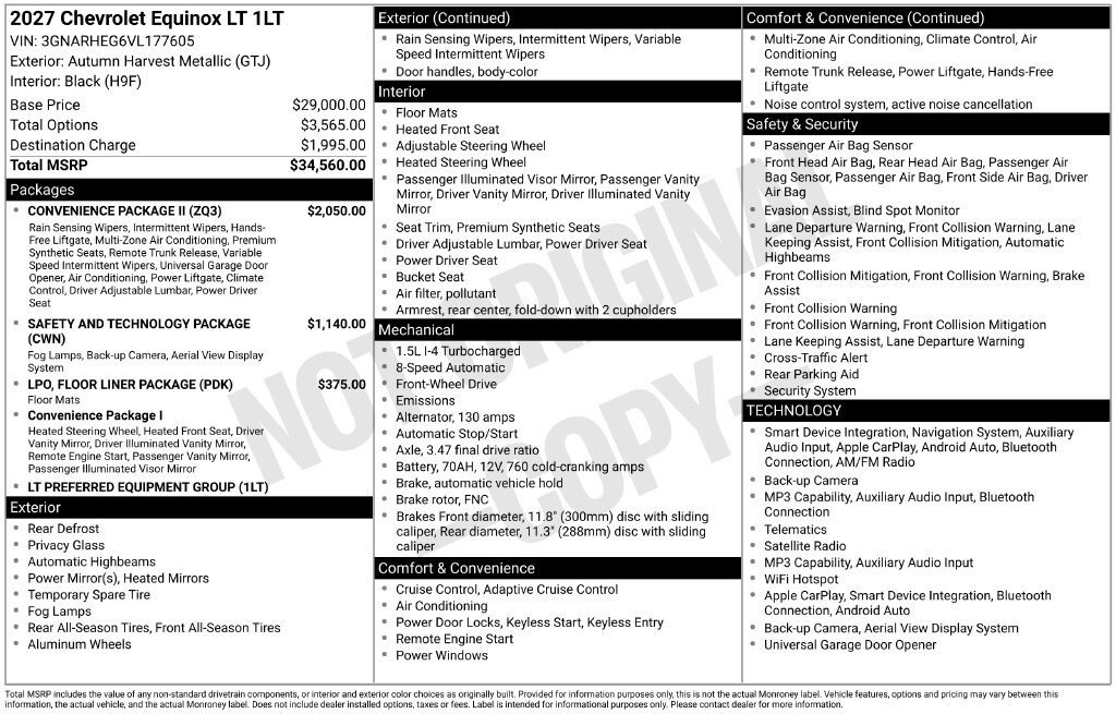 New 2027 Chevrolet Equinox LT w/ Convenience Package II FWD image 4