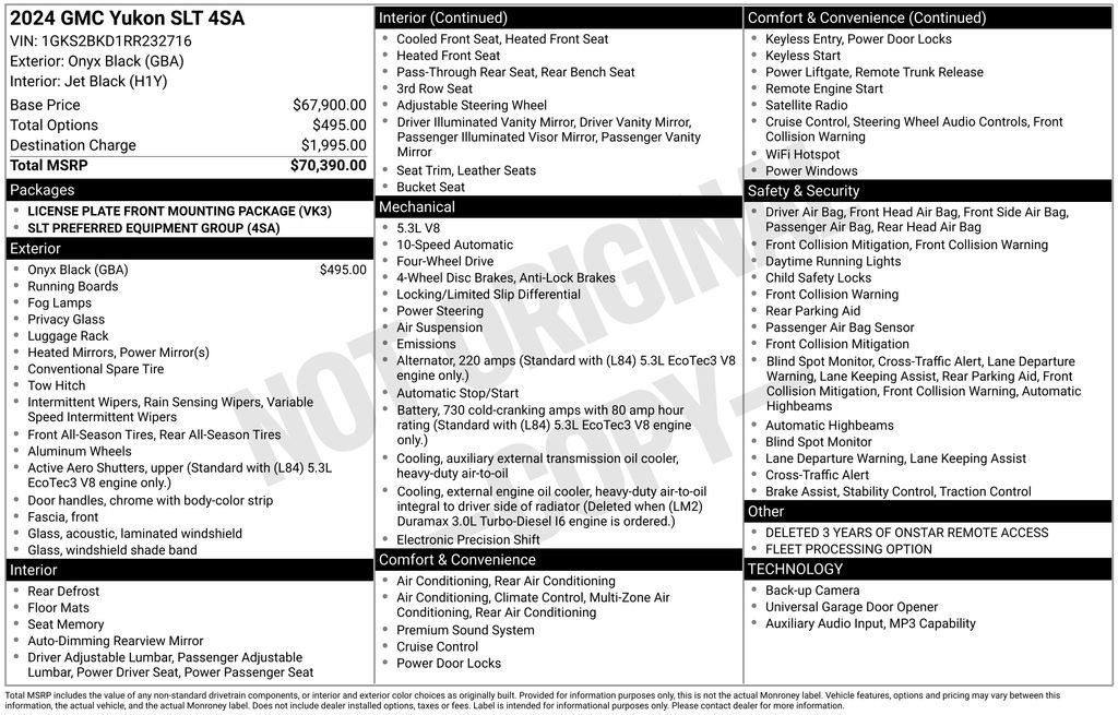 Used 2024 GMC Yukon SLT AWD/4WD image 6