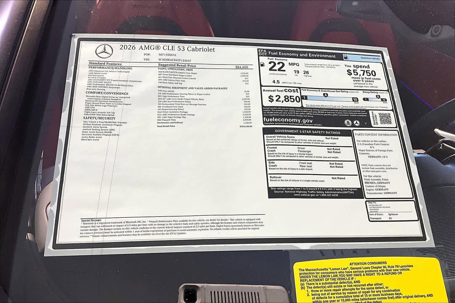 New 2026 Mercedes-Benz CLE 53 AMG 4MATIC Cabriolet image 18