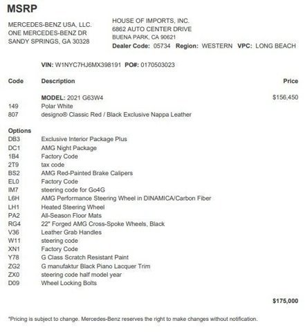 Certified 2021 Mercedes-Benz G 63 AMG 4MATIC image 3