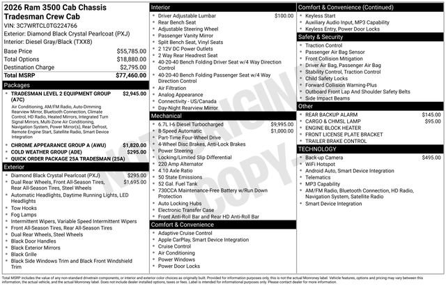 New 2026 RAM 3500 Tradesman AWD/4WD image 37