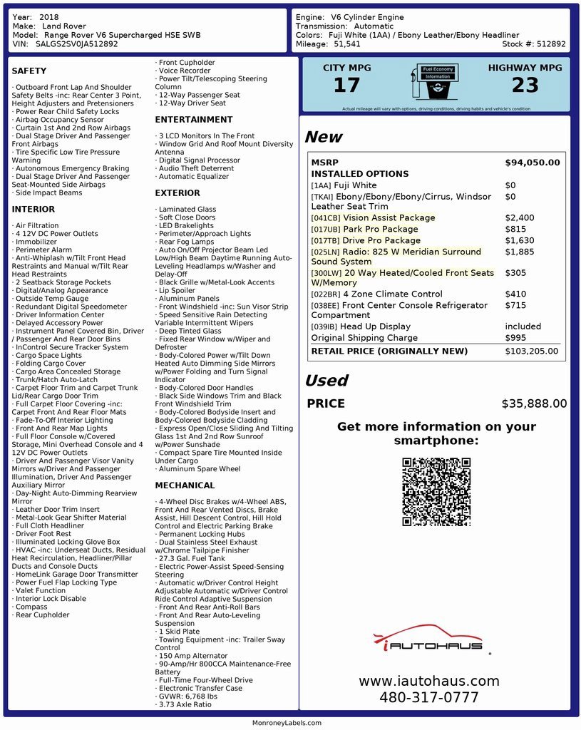 Used 2018 Land Rover Range Rover HSE image 2