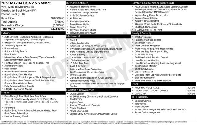 Used 2023 MAZDA CX-5 AWD 2.5 S w/ Select Package image 3