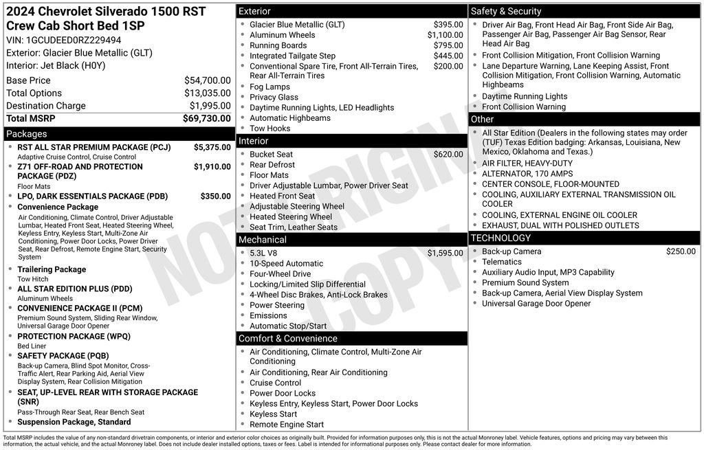 Certified 2024 Chevrolet Silverado 1500 RST w/ RST All Star Premium Package AWD/4WD image 10
