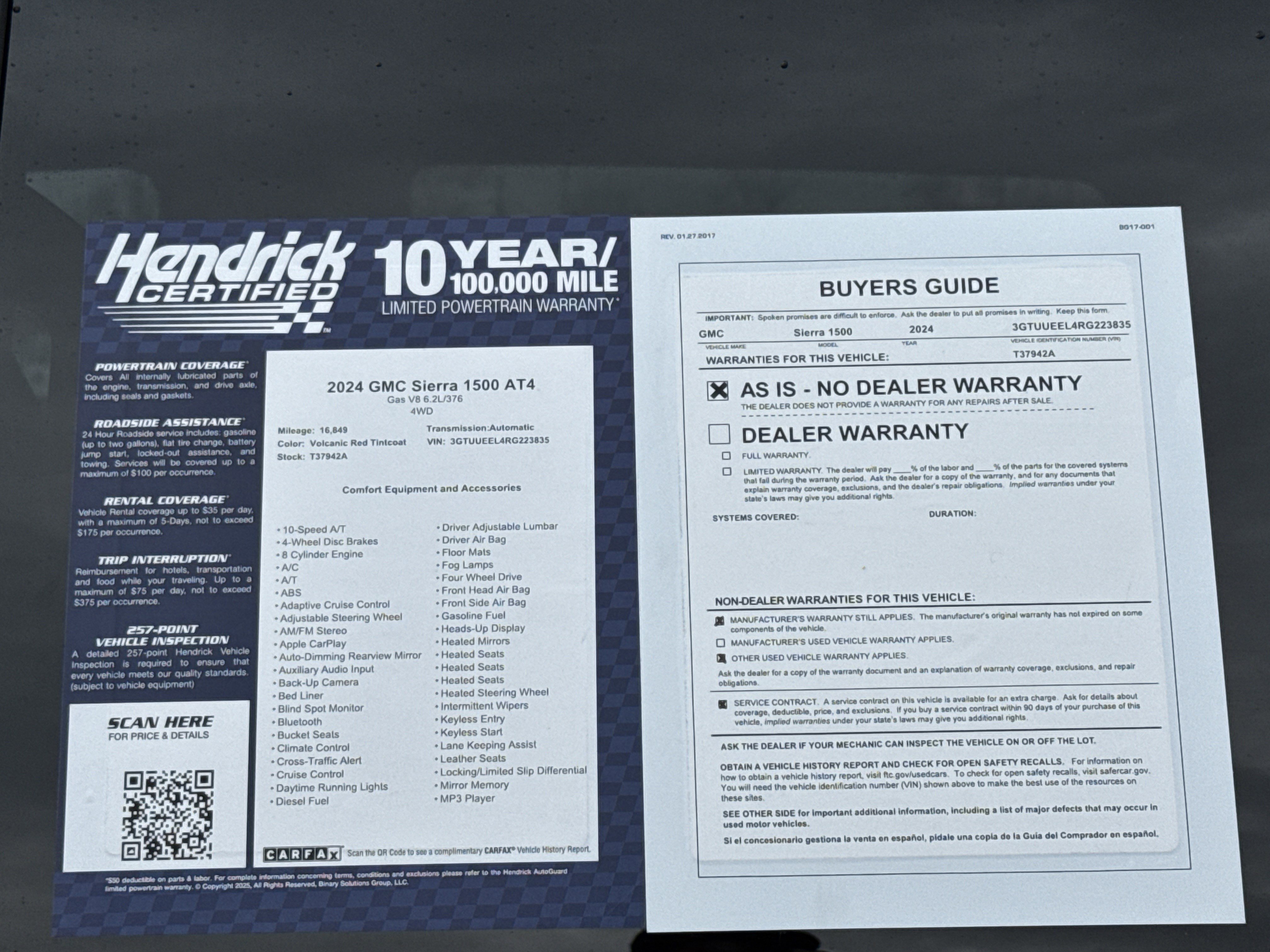 Used 2024 GMC Sierra 1500 AT4 w/ Technology Package image 38