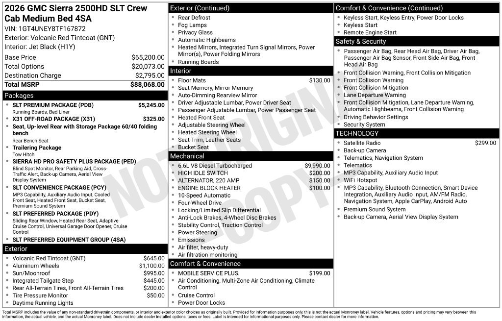 New 2026 GMC Sierra 2500 SLT w/ SLT Premium Package AWD/4WD image 27