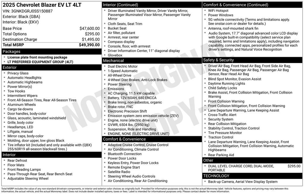 New 2025 Chevrolet Blazer EV LT AWD/4WD image 4