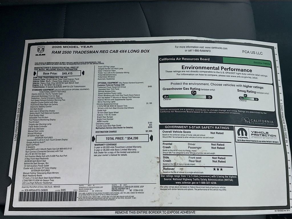 New 2026 RAM 2500 Tradesman w/ Chrome Appearance Group AWD/4WD image 21