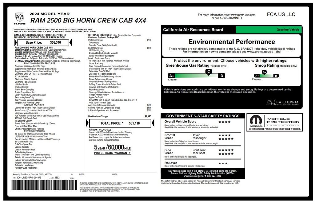 Used 2024 RAM 2500 Big Horn w/ Bed Utility Group image 2