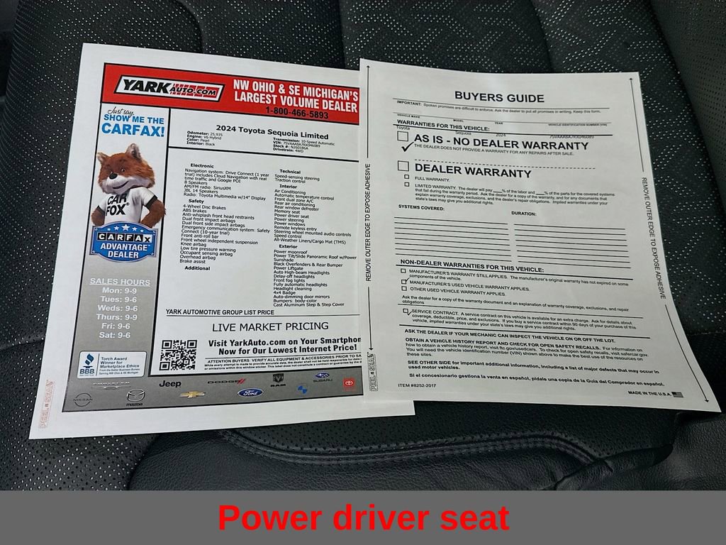 Used 2024 Toyota Sequoia Limited w/ Nightshade Package image 14