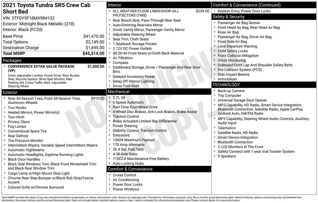 Used 2021 Toyota Tundra SR5 AWD/4WD image 12