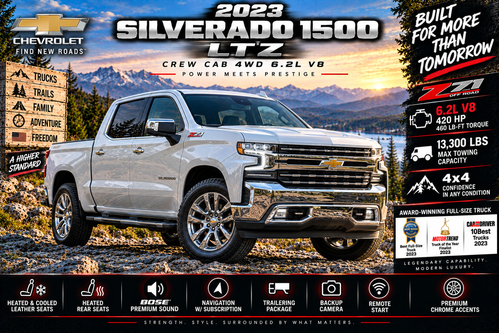 Used 2023 Chevrolet Silverado 1500 LTZ AWD/4WD image 2