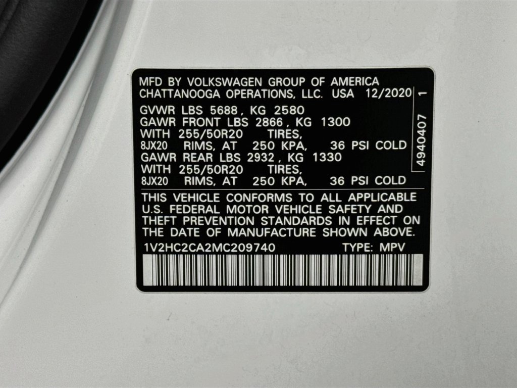 Used 2021 Volkswagen Atlas Cross Sport SE AWD/4WD image 47
