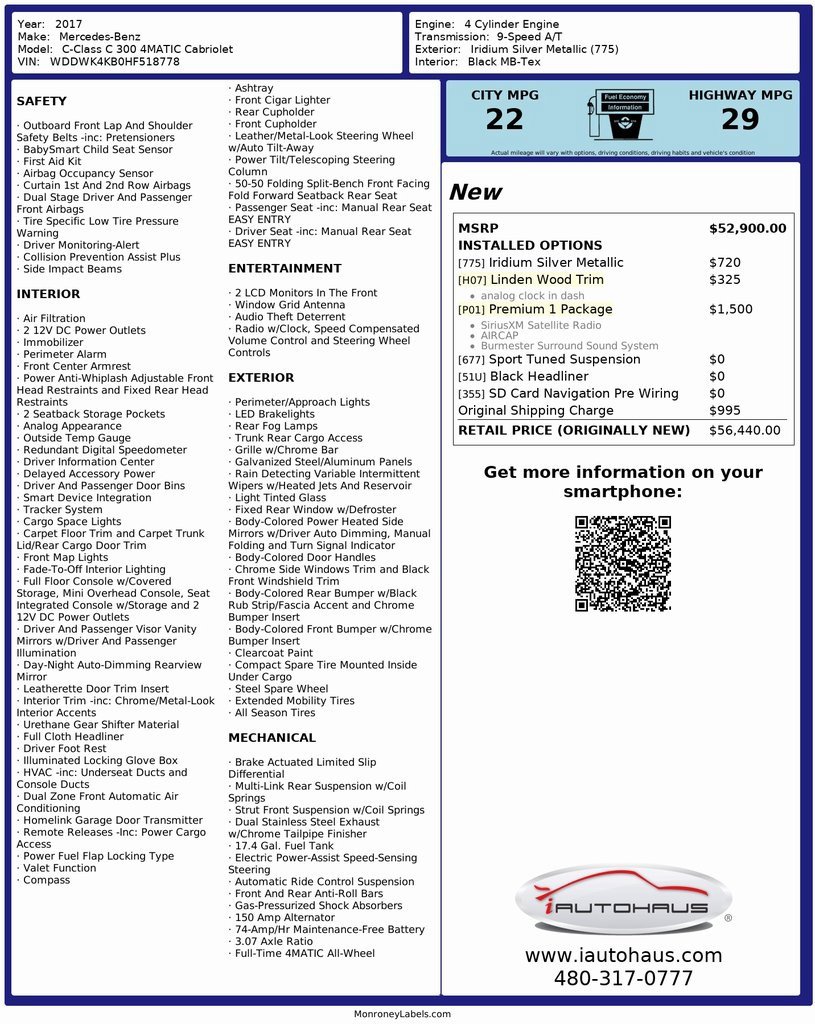 Used 2017 Mercedes-Benz C 300 4MATIC Cabriolet image 2