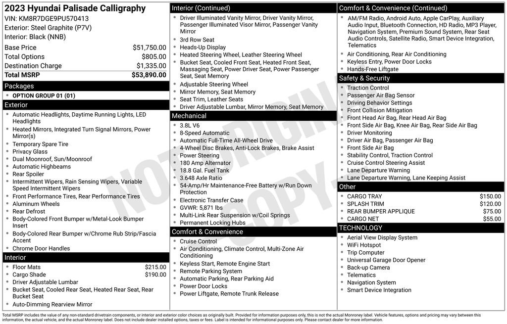 Used 2023 Hyundai Palisade Calligraphy image 28