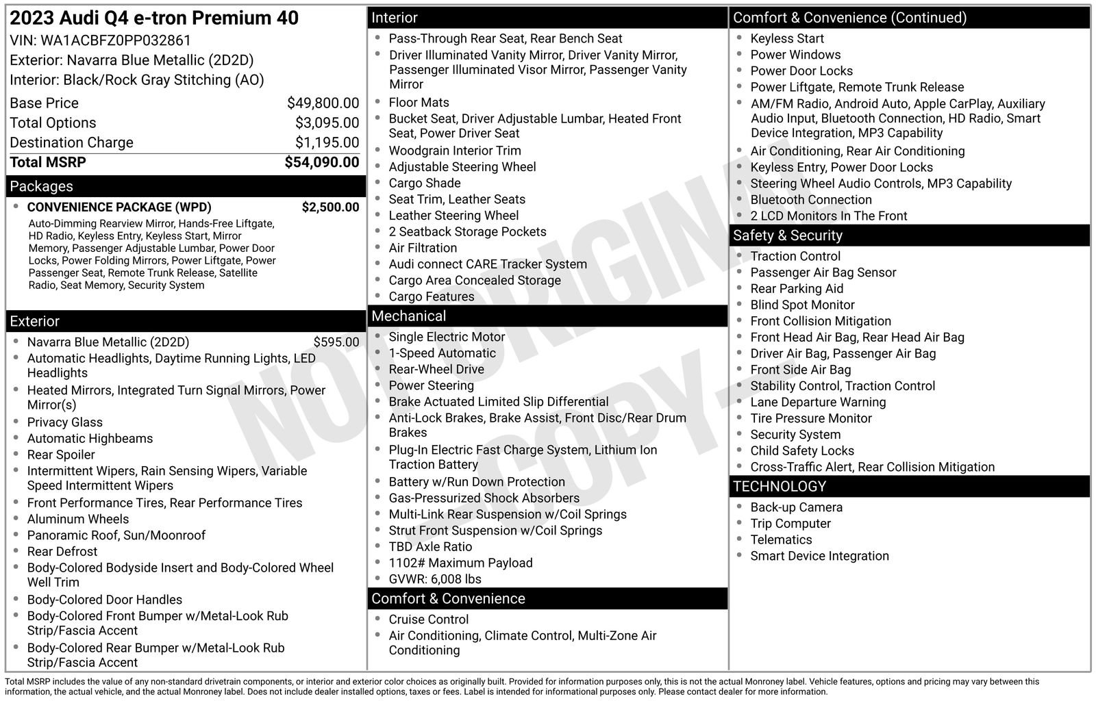 Certified 2023 Audi Q4 e-tron Premium w/ Convenience Package RWD image 32