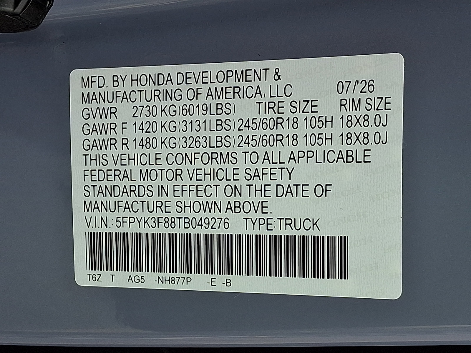 New 2026 Honda Ridgeline Black Edition image 10