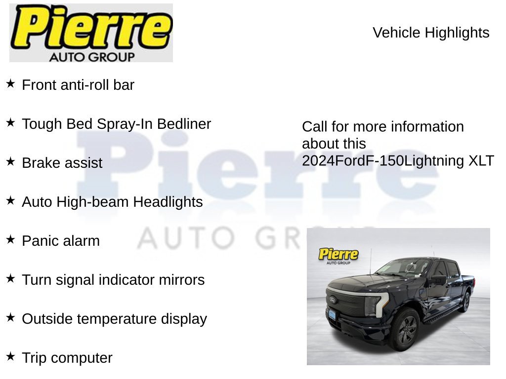 Certified 2024 Ford F150 Lightning XLT AWD/4WD image 14