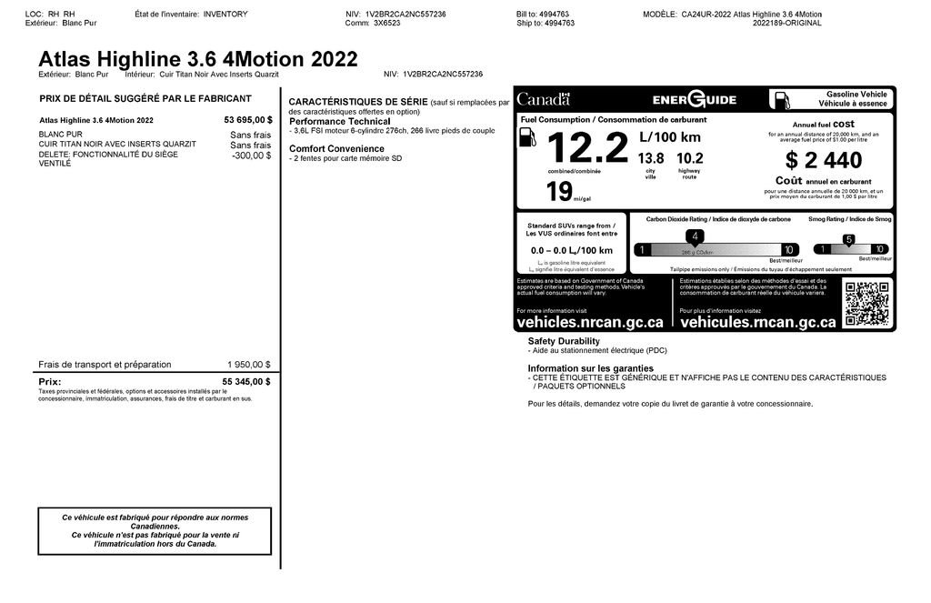 Used 2022 Volkswagen Atlas SEL video 3