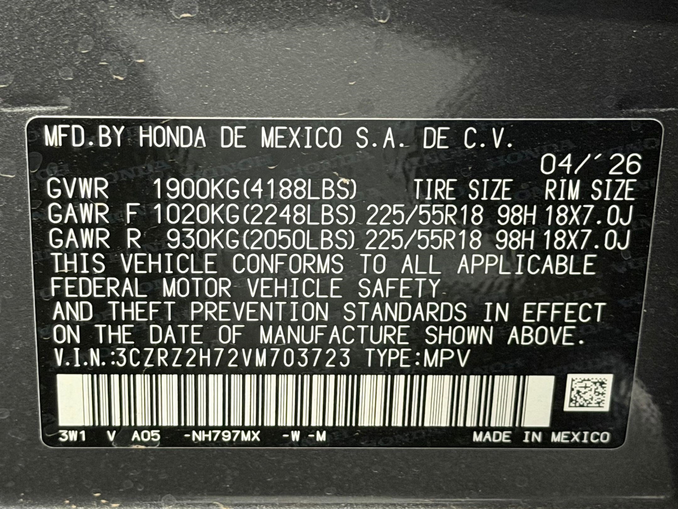 New 2027 Honda HR-V EX-L image 20
