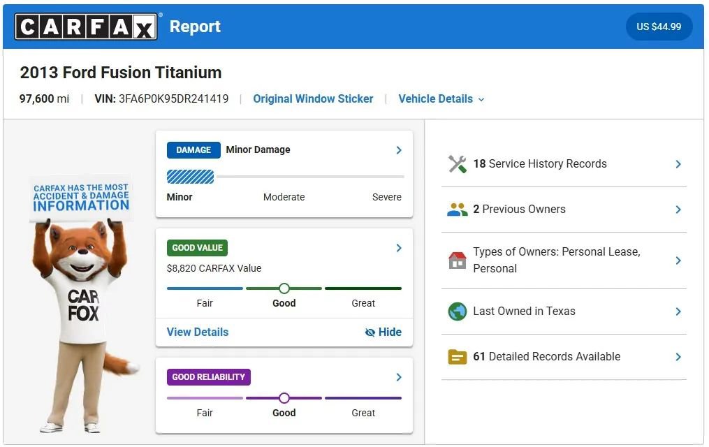 Used 2013 Ford Fusion Titanium w/ Titanium Driver Assist Pkg FWD image 3