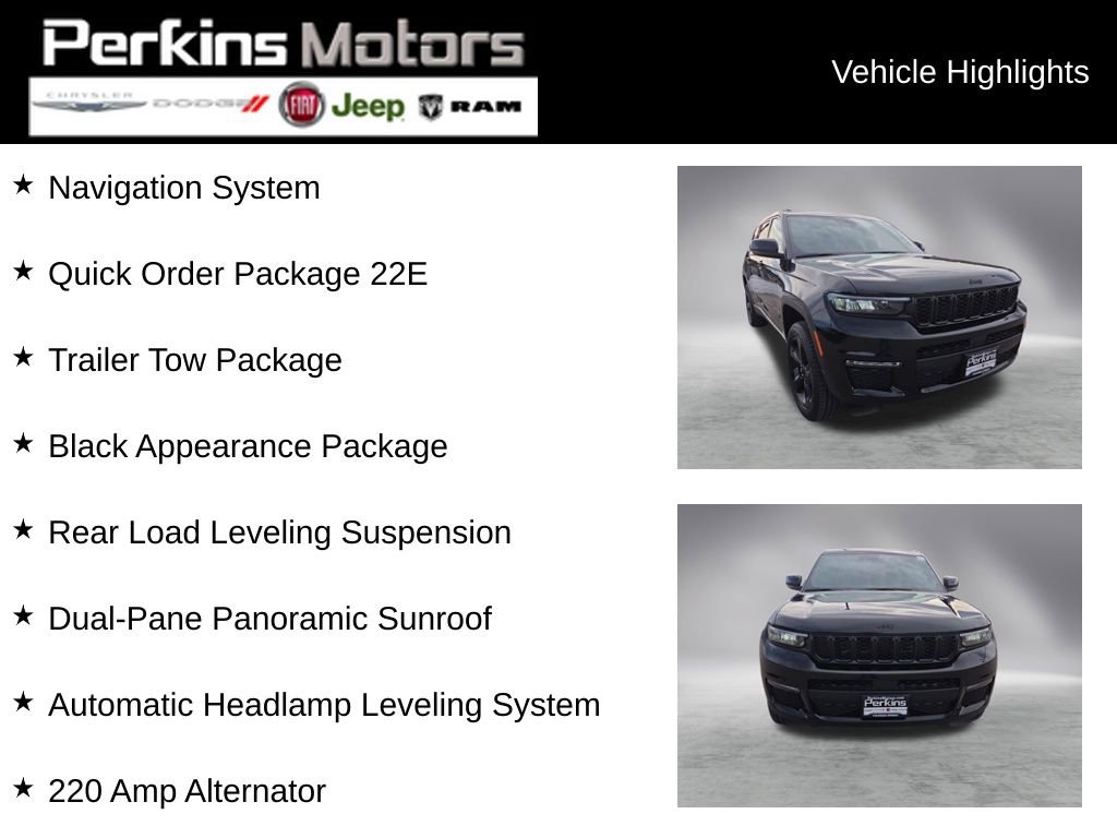 New 2025 Jeep Grand Cherokee L Limited w/ Black Appearance Package image 2